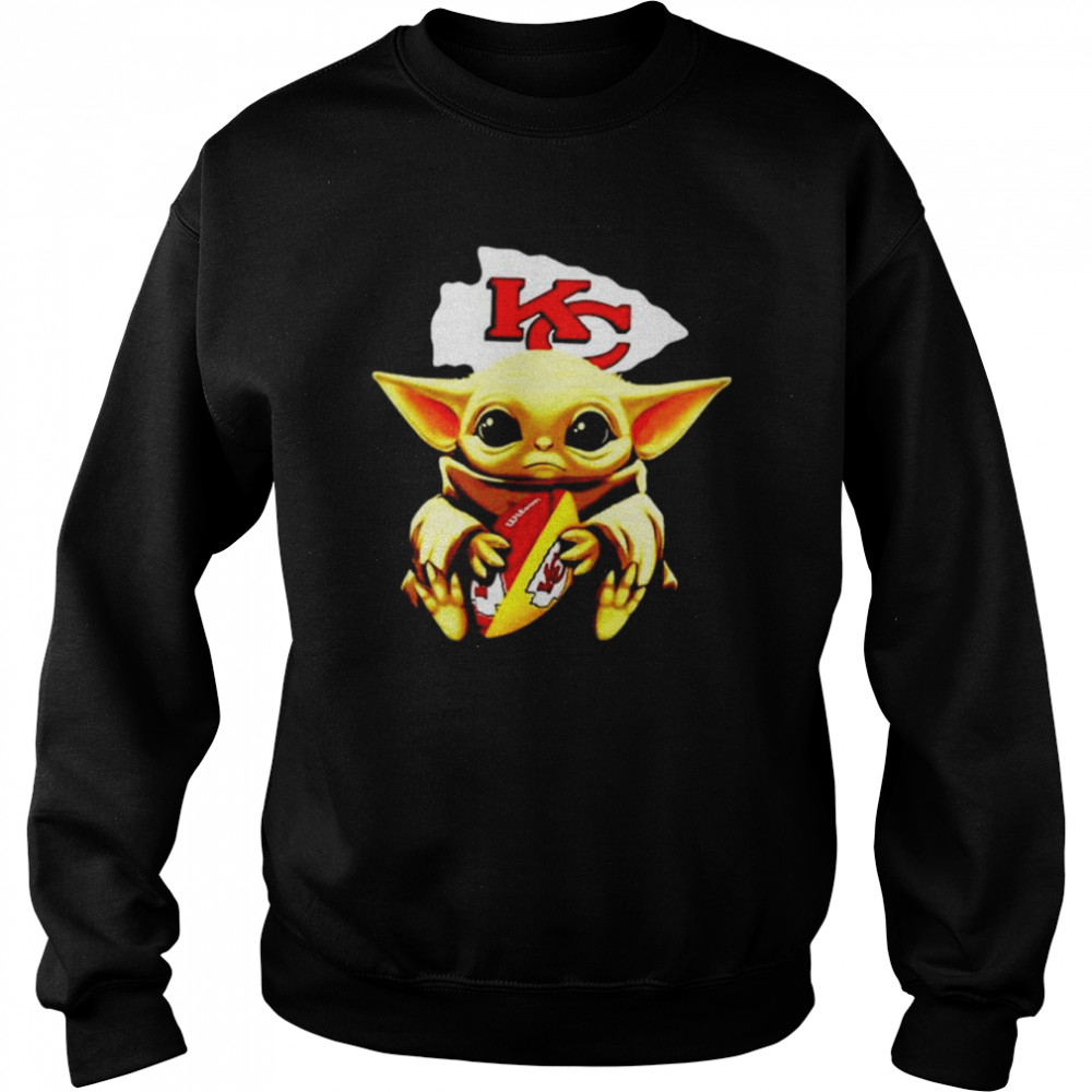 Baby Yoda Hug Kansas City Chiefs Logo shirt Unisex Sweatshirt