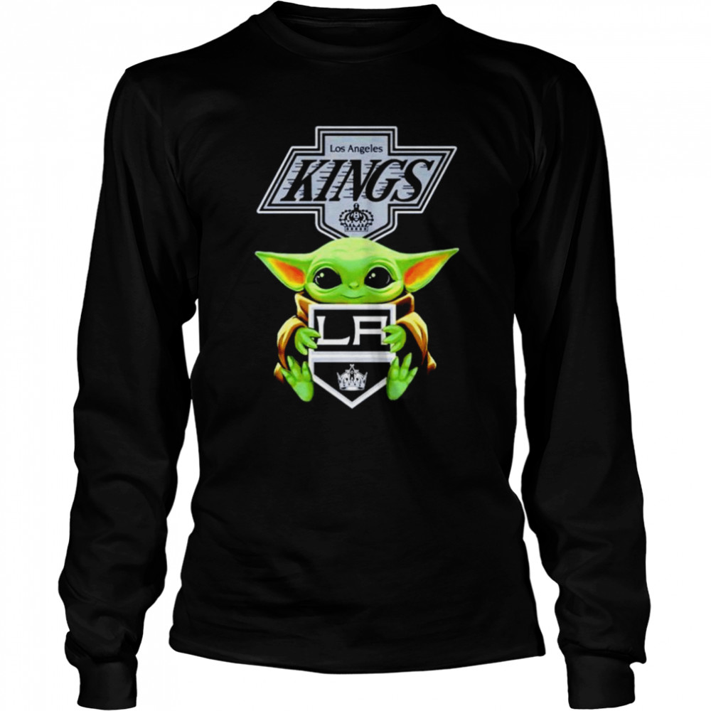 Baby Yoda Hug Los Angeles Kings shirt Long Sleeved T-shirt