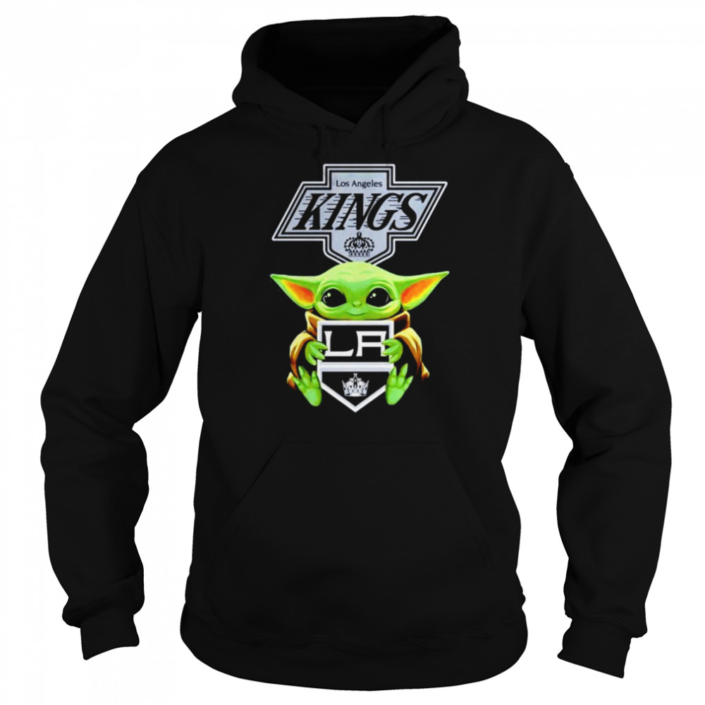 Baby Yoda Hug Los Angeles Kings shirt Unisex Hoodie