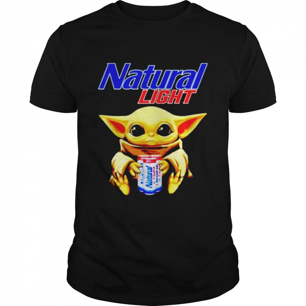 Baby Yoda Hug Natural Light Beer shirt Classic Men's T-shirt