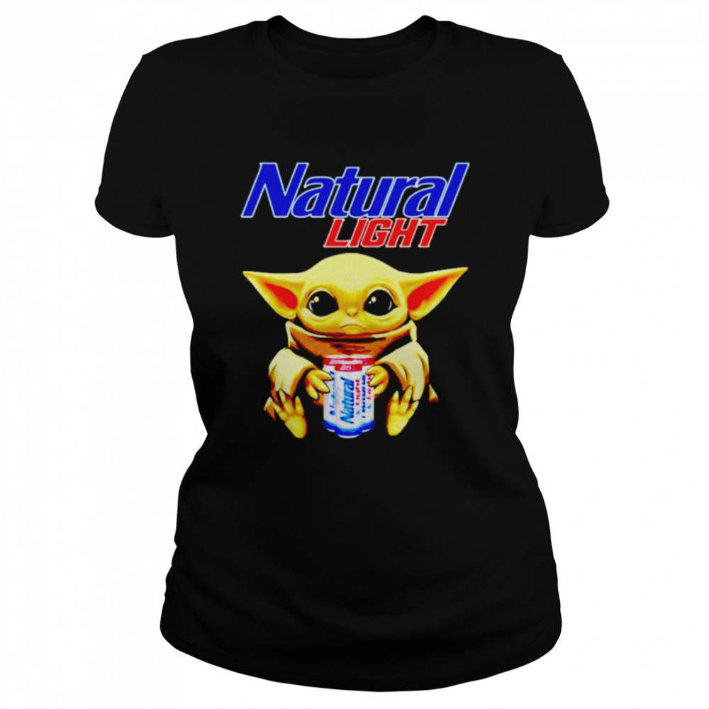 Baby Yoda Hug Natural Light Beer shirt Classic Women's T-shirt