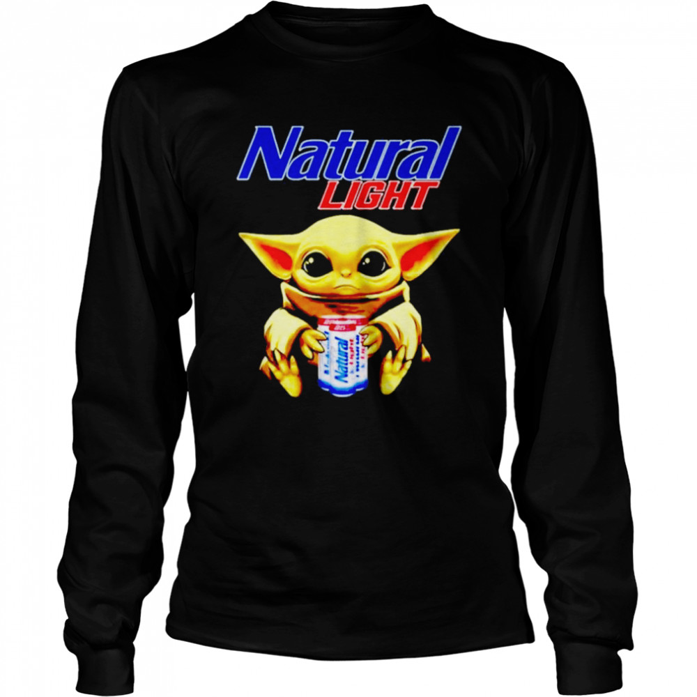 Baby Yoda Hug Natural Light Beer shirt Long Sleeved T-shirt