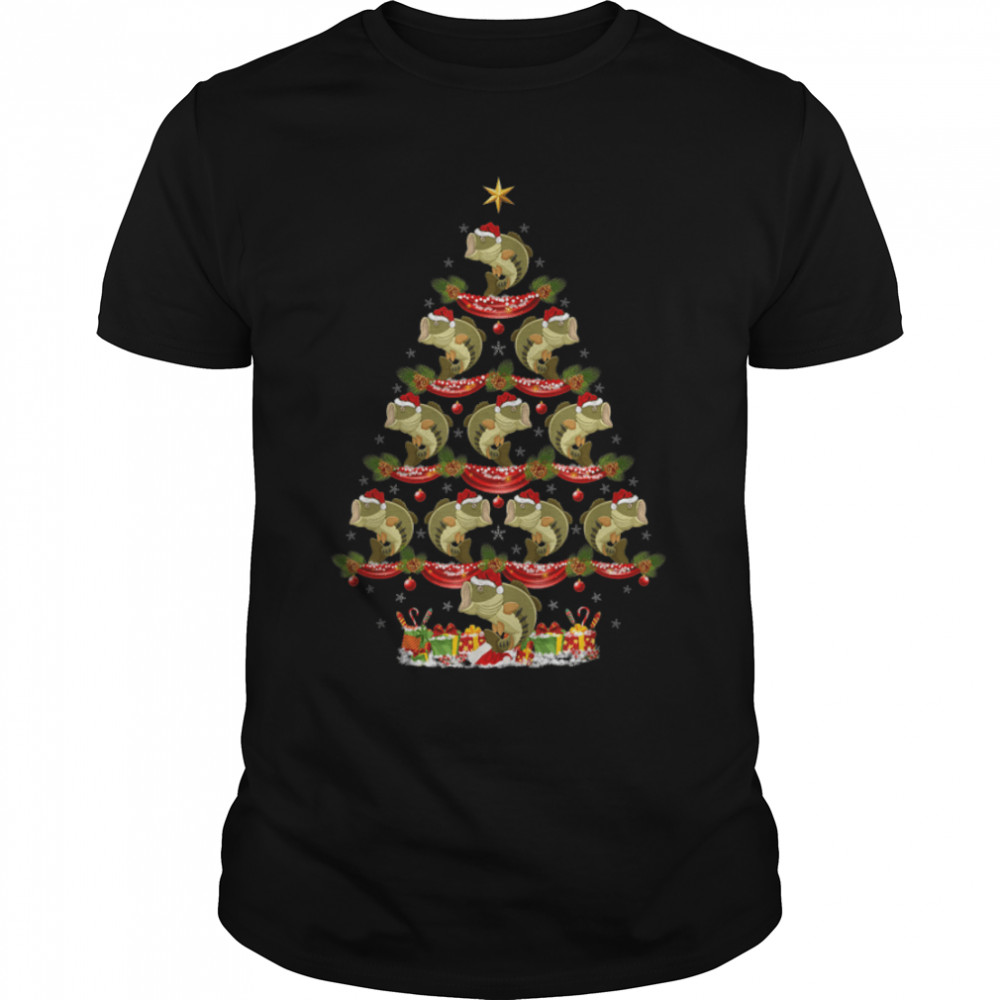 Bass Fish Xmas Tree Lighting Bass Christmas Tree T- B09JXPZ2P4 Classic Men's T-shirt