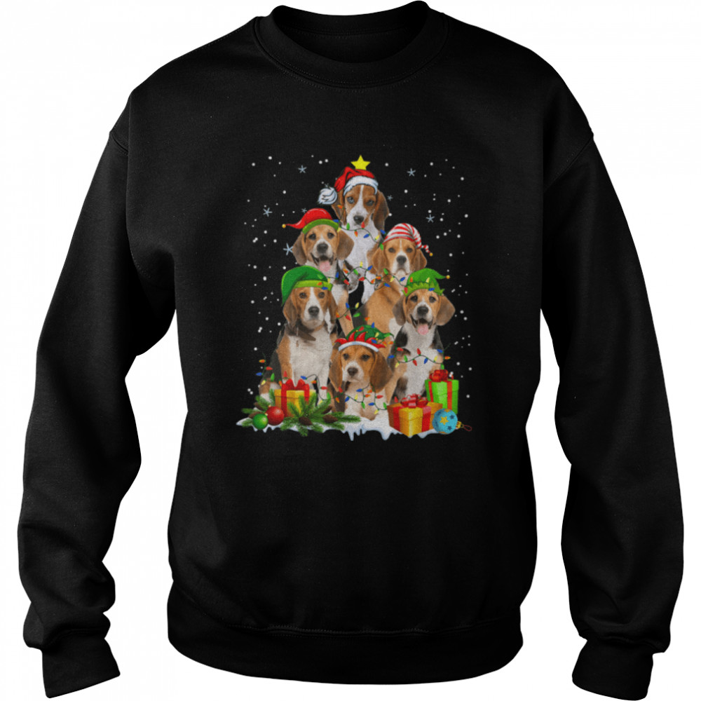 Beagle Lover Xmas Lighting Santa Hat Beagle Christmas T- B09JP1F1TM Unisex Sweatshirt