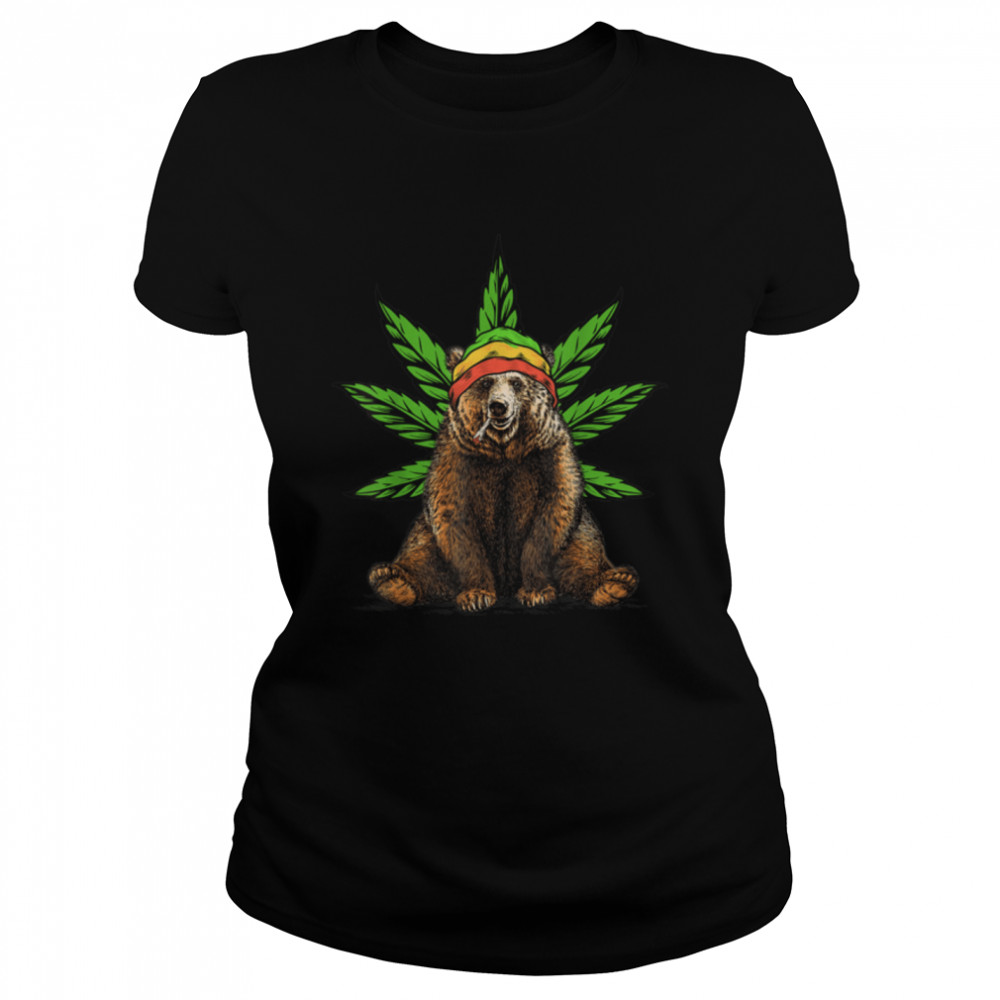 Bear Marijuana Cannabis THC Stoner T- B09JZBDR5N Classic Women's T-shirt