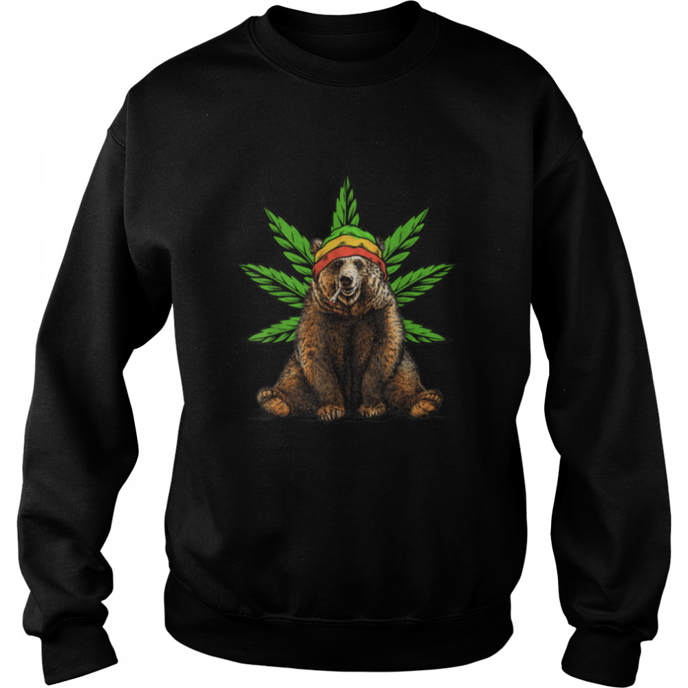 Bear Marijuana Cannabis THC Stoner T- B09JZBDR5N Unisex Sweatshirt