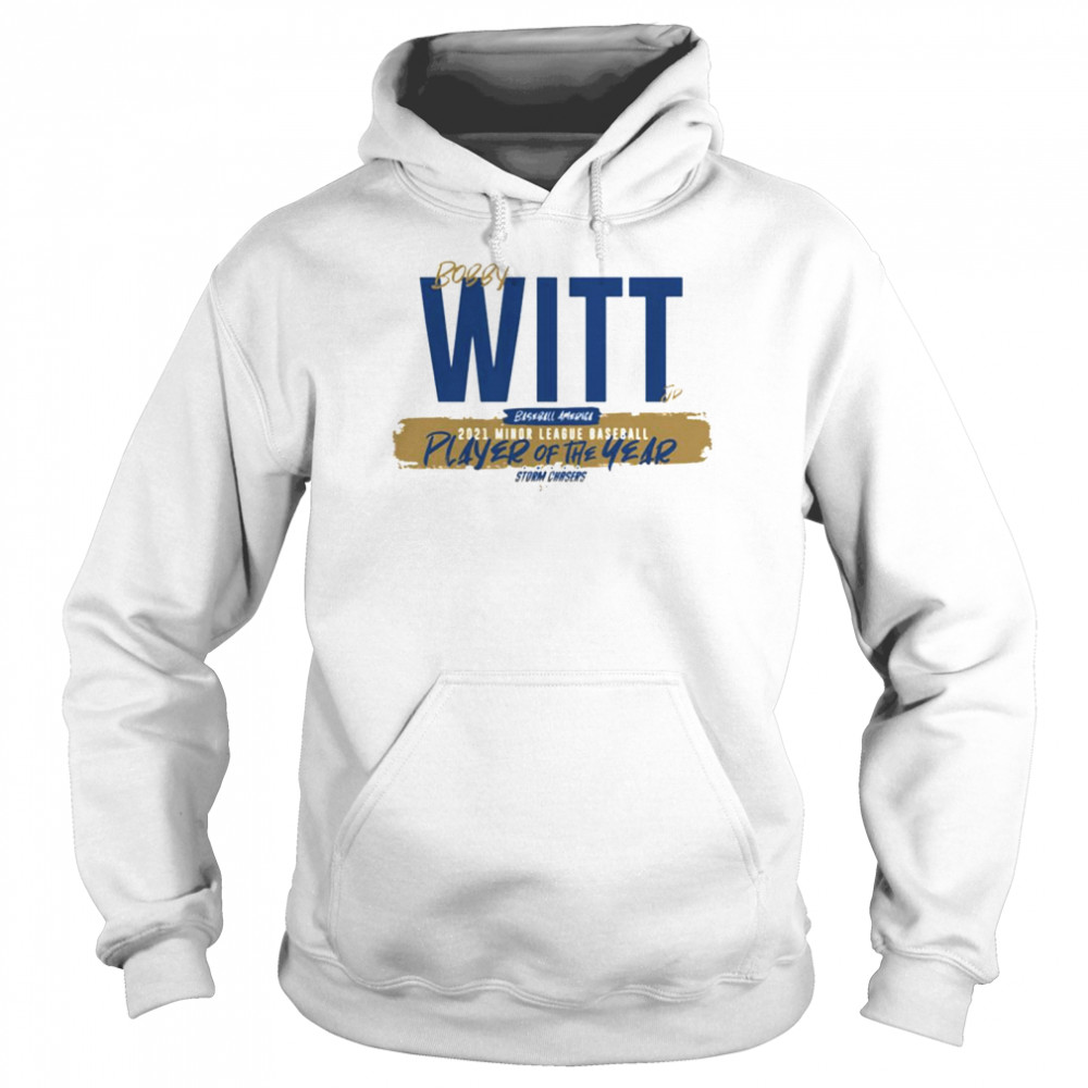 Boooo Bobby Witt JR baseball America 2021 MLB player of the year storm chasers shirt Unisex Hoodie