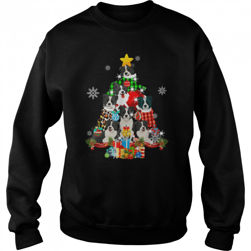 Border Collie Dog Lover Owner Christmas Tree Xmas Holiday T- B09JXJ34BR Unisex Sweatshirt