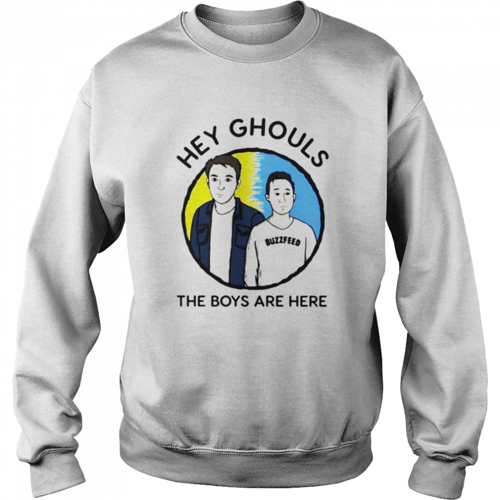 Buzzfeed Unsolved hey ghouls the boys are here shirt Unisex Sweatshirt