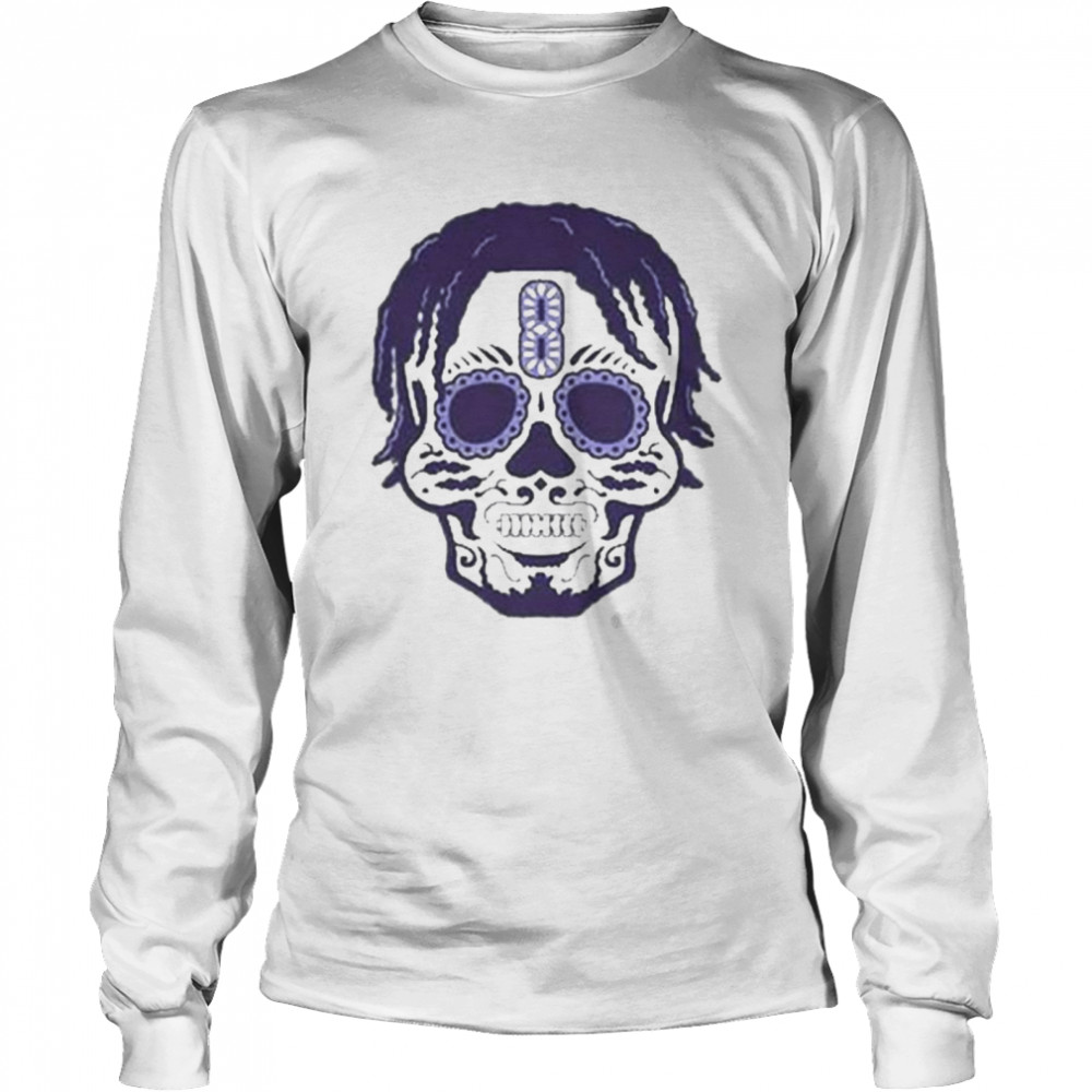 Lamar Jackson Sugar Skull Long Sleeved T-shirt