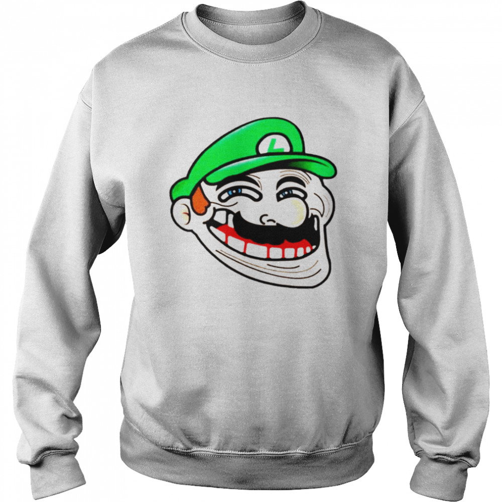 Awesome luigi Super Mario Meme shirt Unisex Sweatshirt