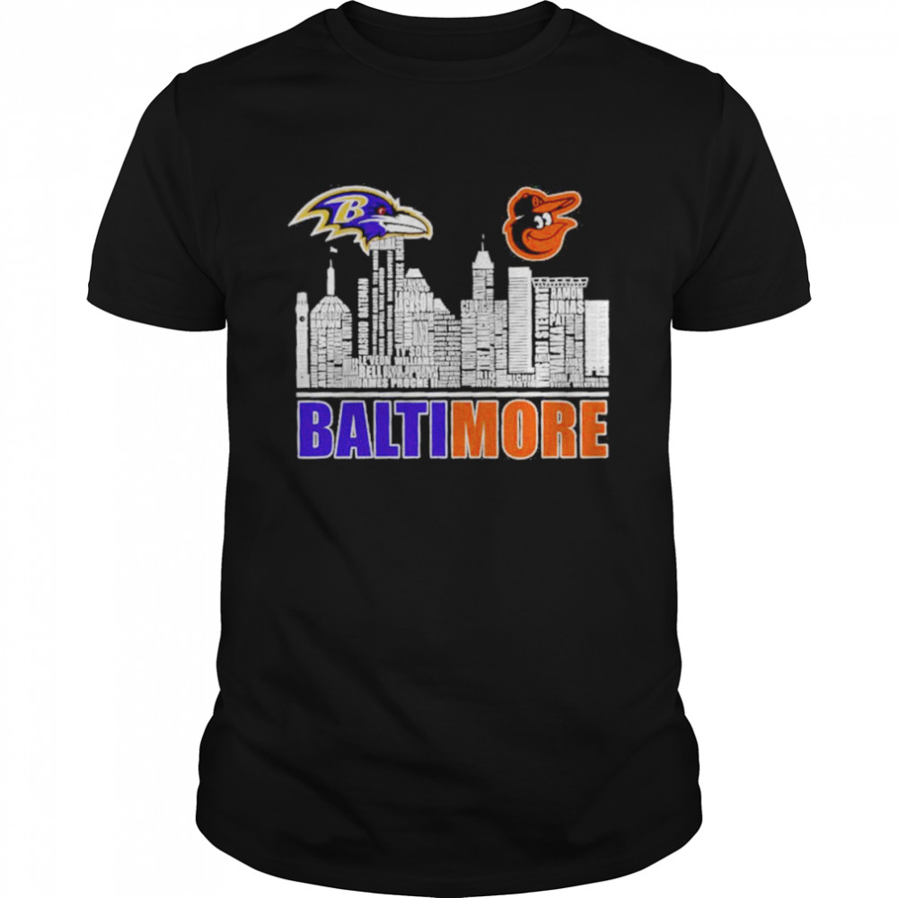 Baltimore Ravens And Baltimore Orioles Baseball Baltimore City Classic Men's T-shirt