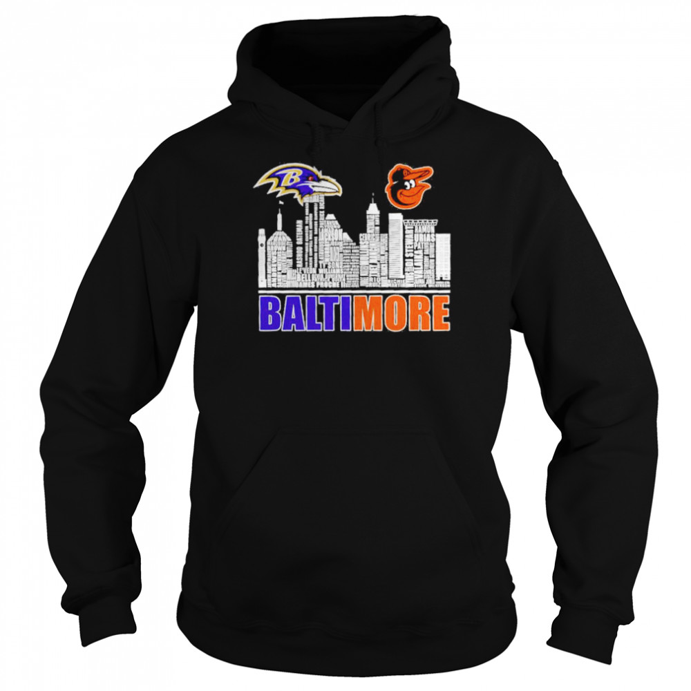 Baltimore Ravens And Baltimore Orioles Baseball Baltimore City Unisex Hoodie