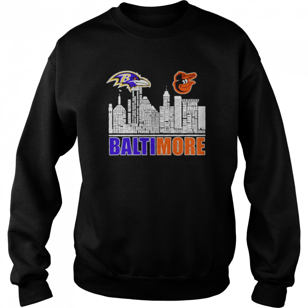 Baltimore Ravens And Baltimore Orioles Baseball Baltimore City Unisex Sweatshirt