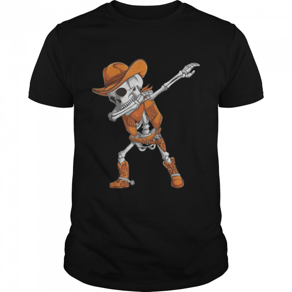 Dabbing Skeleton Cowboy Halloween Men Women Kids T- B09JS8NCQ3 Classic Men's T-shirt