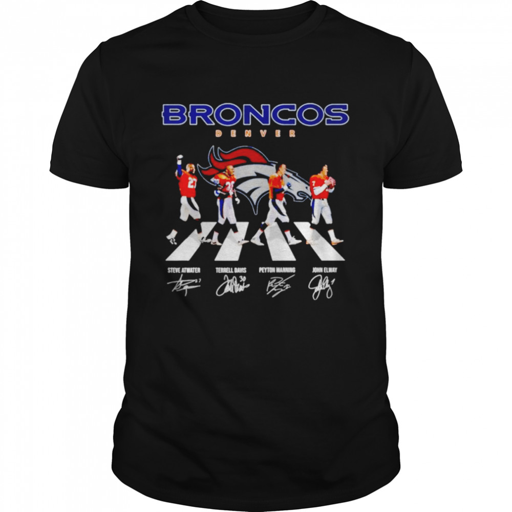 Denver Broncos Abbey Road Signatures  Classic Men's T-shirt