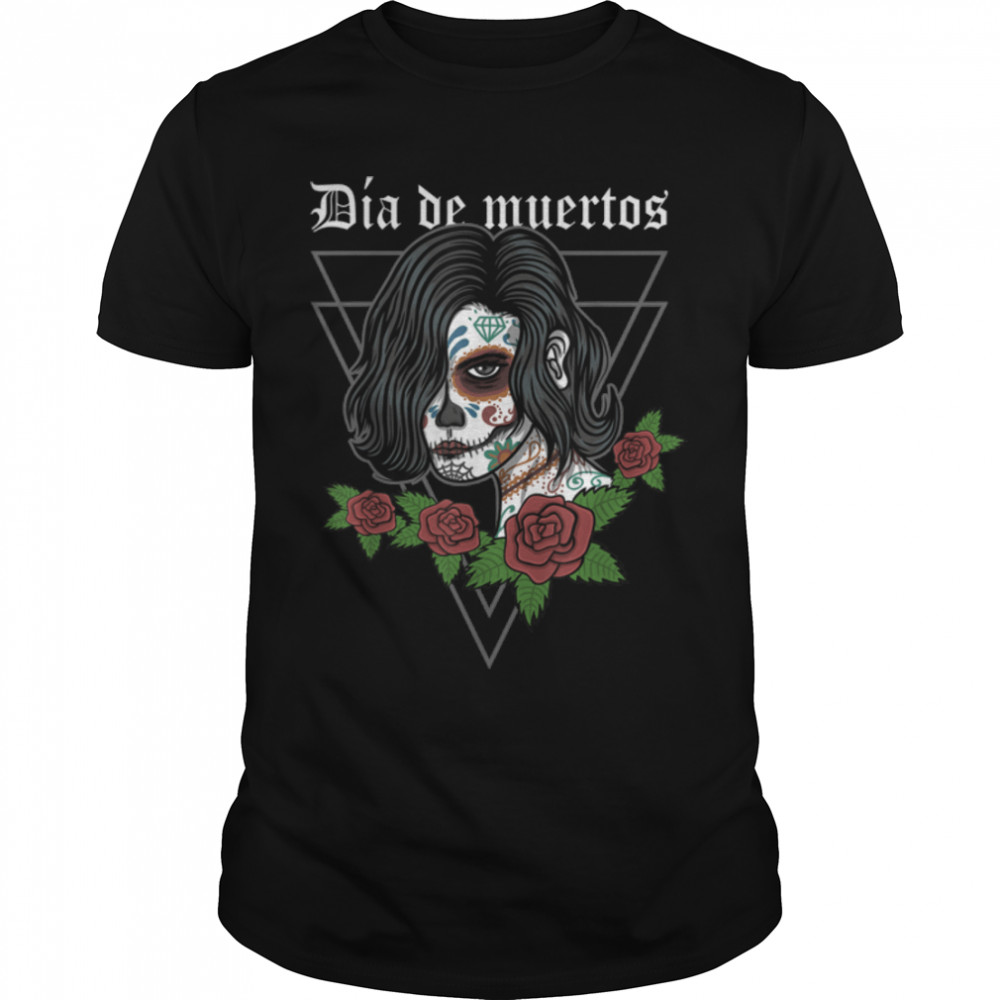 Dia De Los Muertos Sugar Skull Day of the Dead Mexican T- B09K3VRQ7P Classic Men's T-shirt