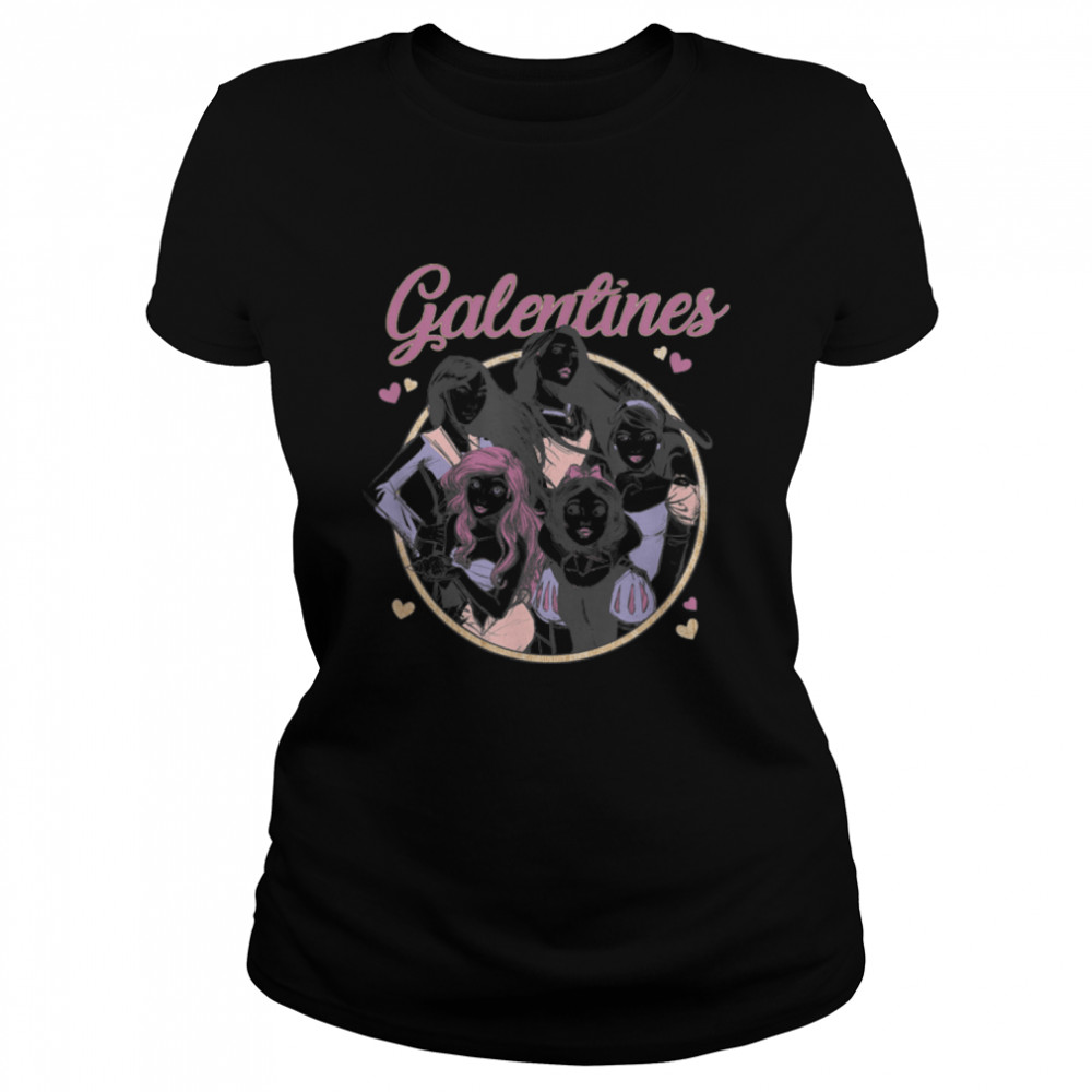 Disney Princesses Group Shot Galentine's Day T- B09K3NNT9G Classic Women's T-shirt