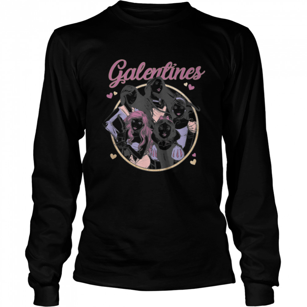 Disney Princesses Group Shot Galentine's Day T- B09K3NNT9G Long Sleeved T-shirt