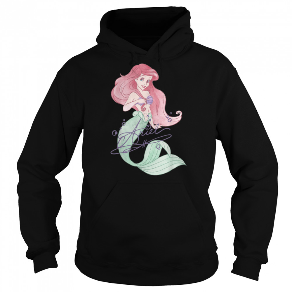 Disney The Little Mermaid Ariel Signed Portrait T- B082DZF6WC Unisex Hoodie