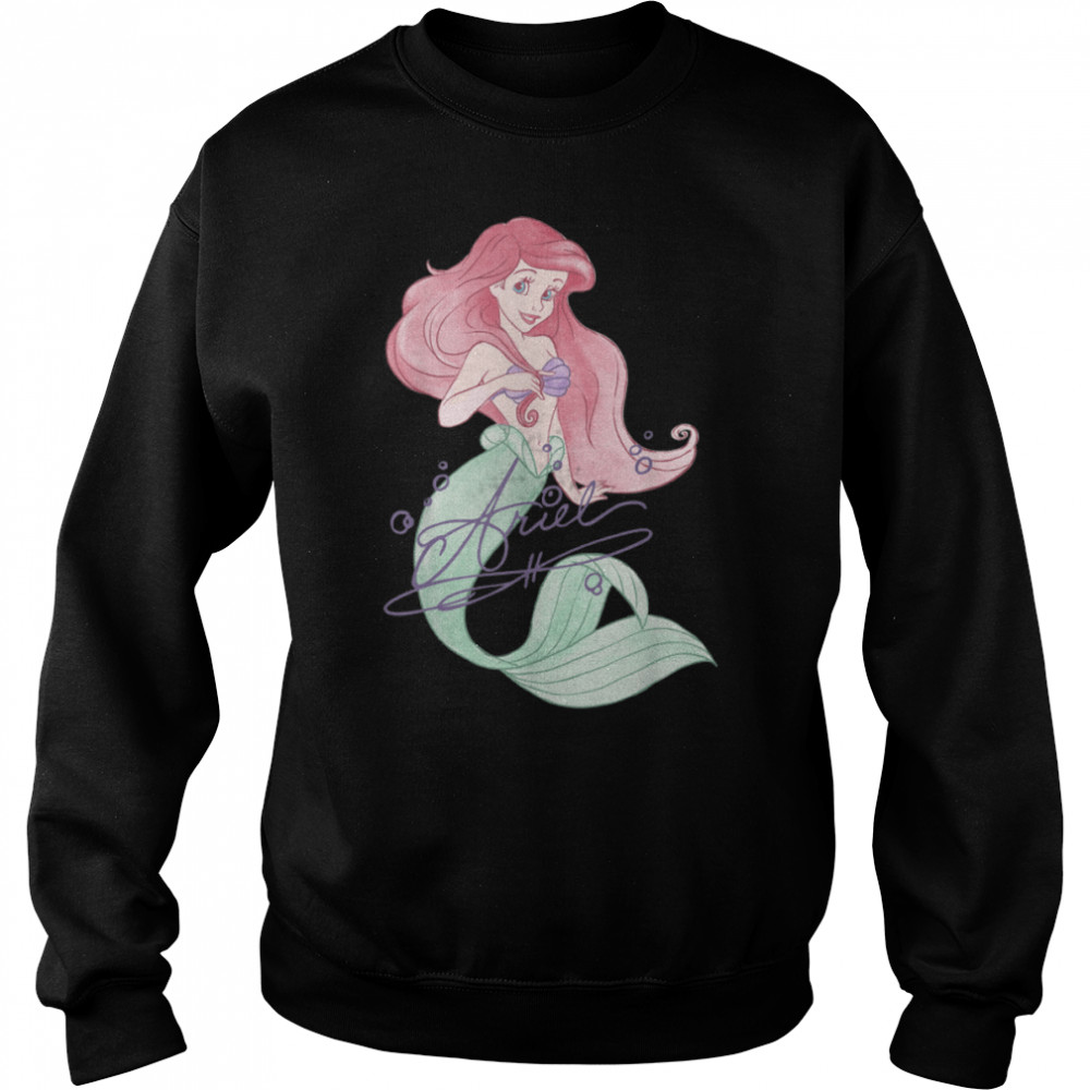 Disney The Little Mermaid Ariel Signed Portrait T- B082DZF6WC Unisex Sweatshirt