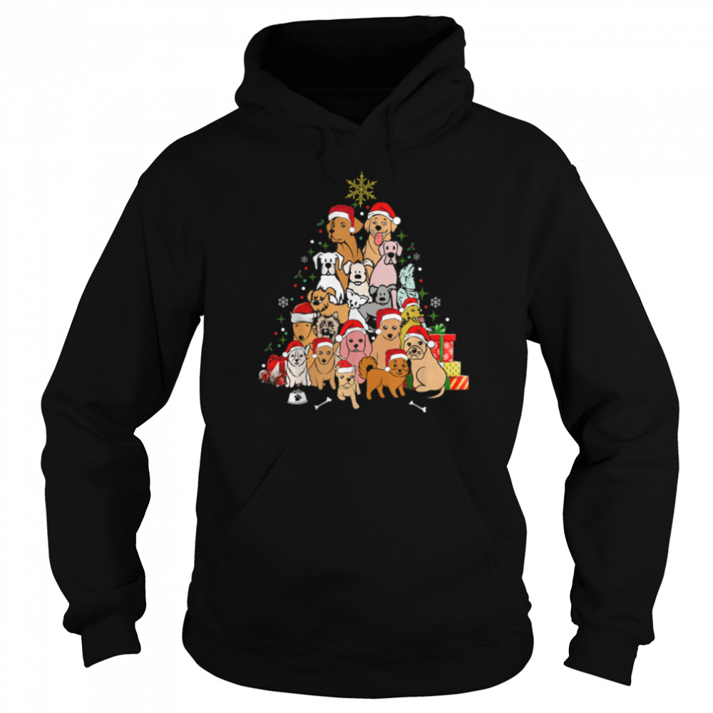 Dogs Christmas Tree Cute Dogs Santa Xmas Dog Owner Christmas T- B09JZPJDWP Unisex Hoodie