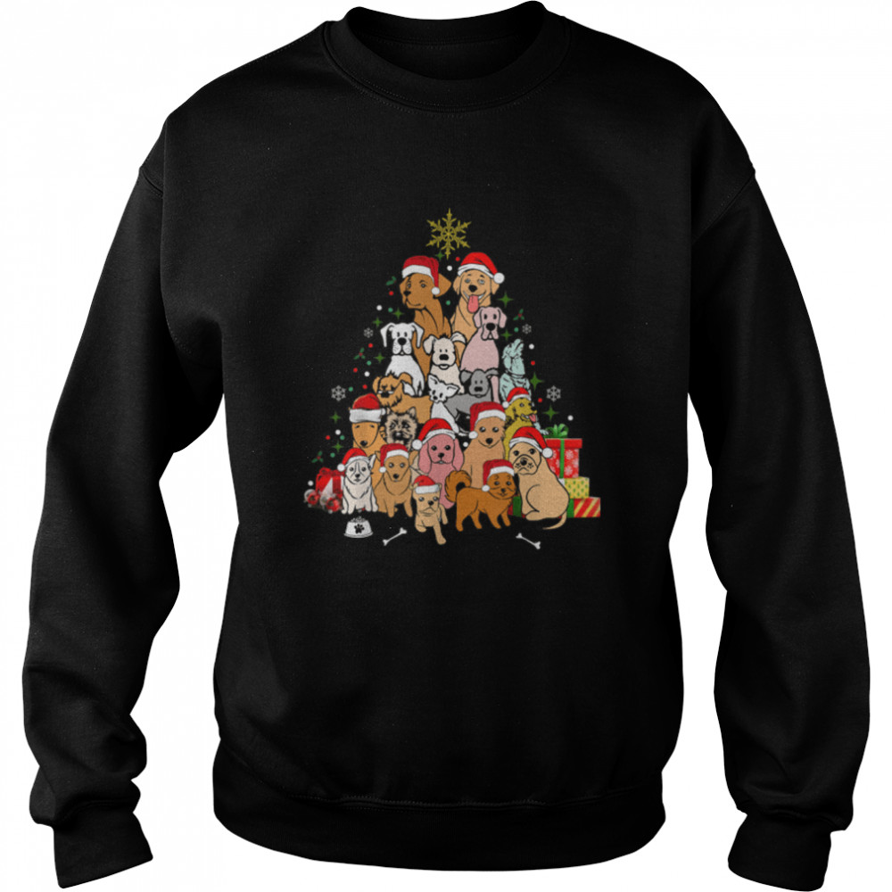 Dogs Christmas Tree Cute Dogs Santa Xmas Dog Owner Christmas T- B09JZPJDWP Unisex Sweatshirt