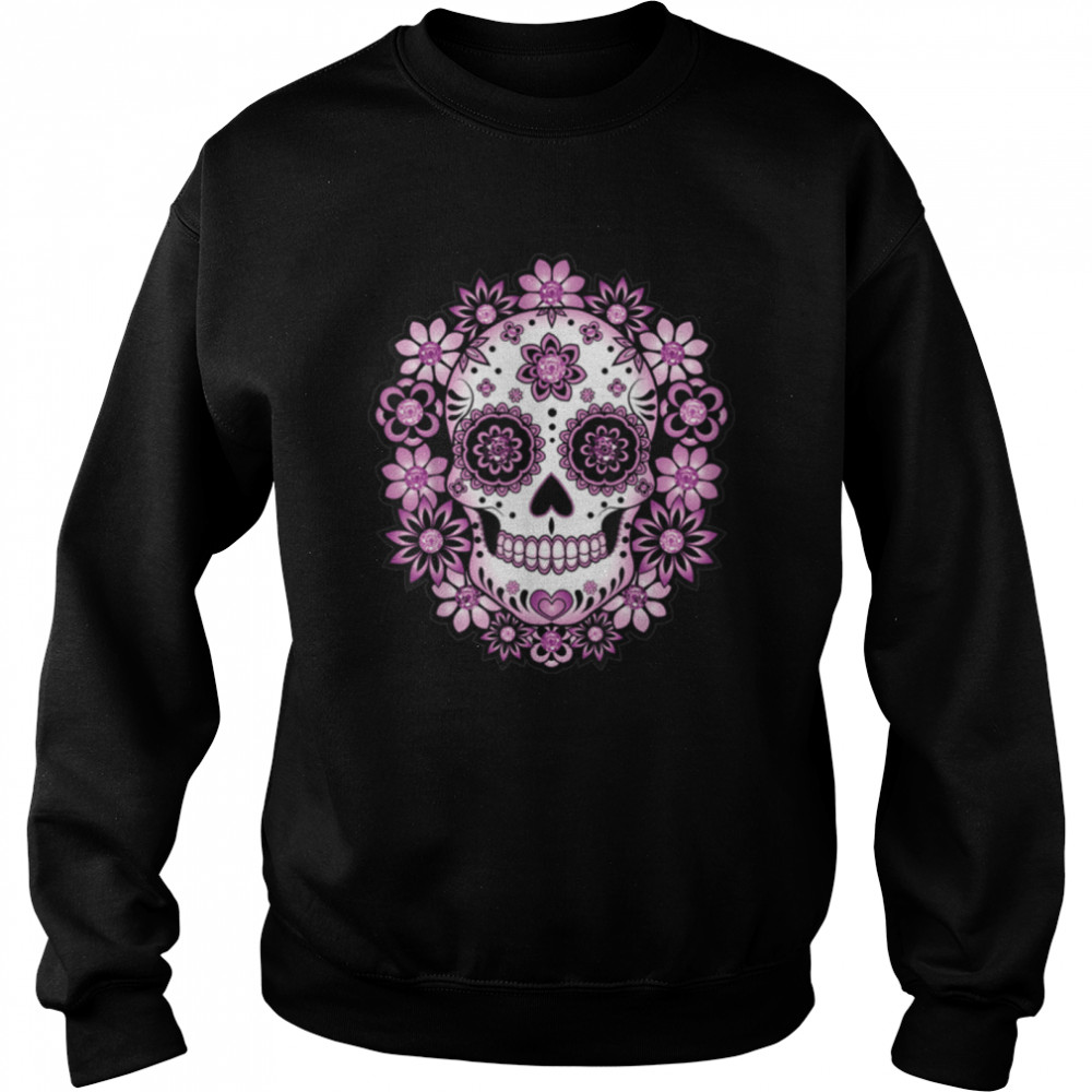 Flower Sugar Skull Souls Day Muertos Day Of Dead Halloween T- B09JSXYZXC Unisex Sweatshirt