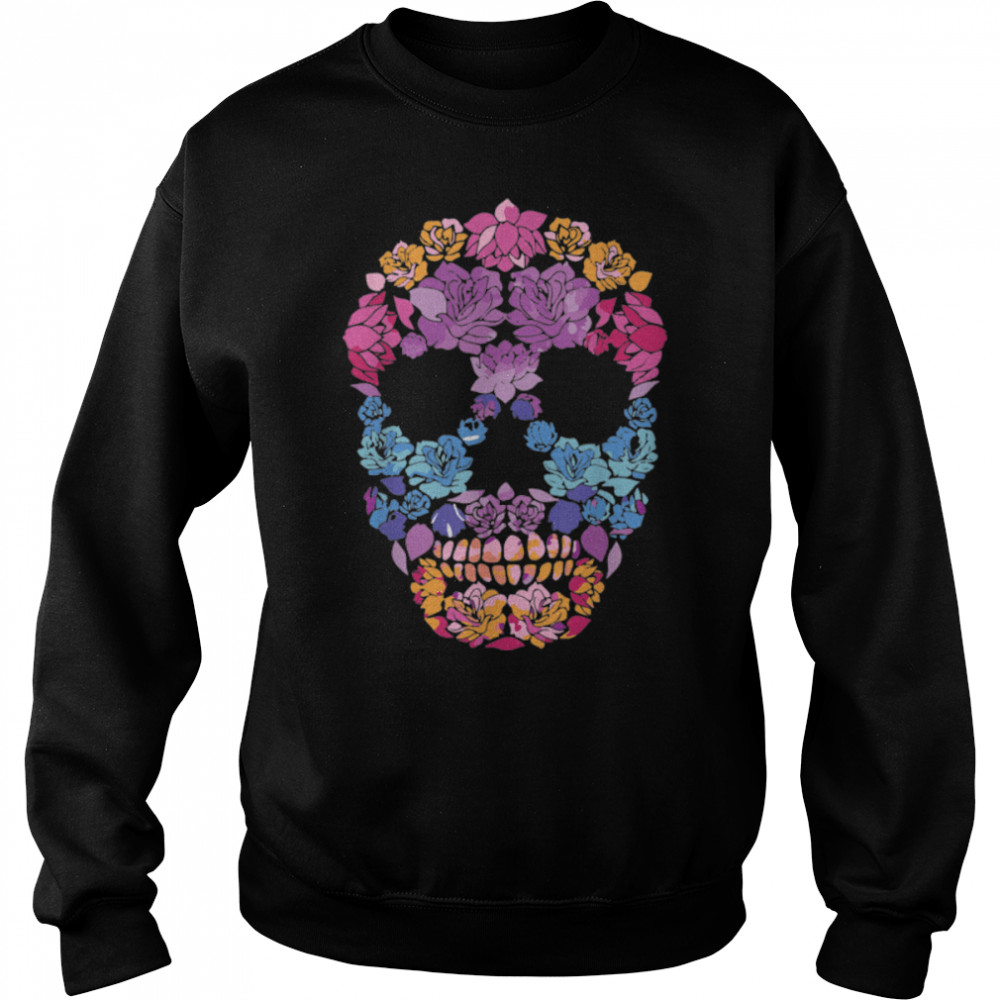 Flower Sugar Skull Souls Day Muertos Day Of Dead Halloween T- B09JSY69TQ Unisex Sweatshirt