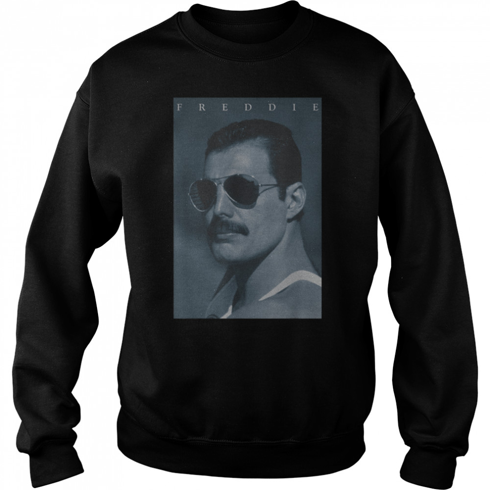 Freddie Mercury Official Blue Shades Photo T- B07XZS32P3 Unisex Sweatshirt