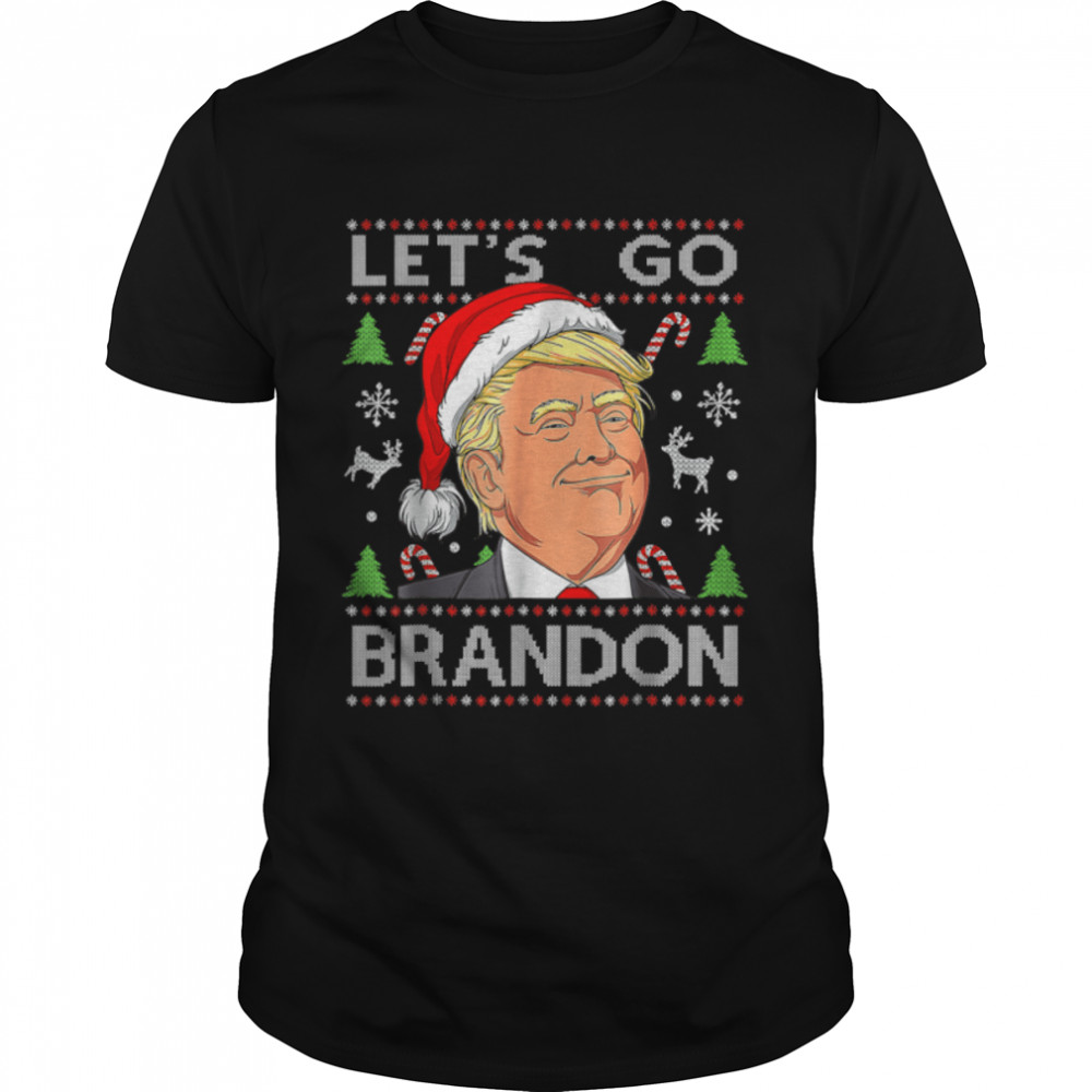 Funny Let's Go Brandon Trump Ugly Christmas T- B09JW2R5CL Classic Men's T-shirt