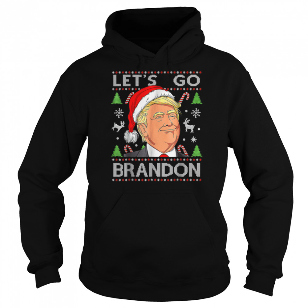 Funny Let's Go Brandon Trump Ugly Christmas T- B09JW2R5CL Unisex Hoodie