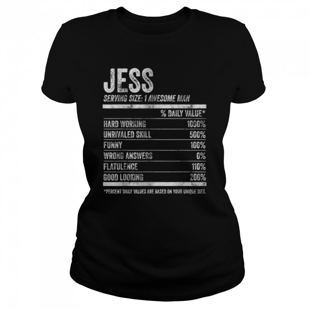 Mens Jess Nutrition Personalized Name  Funny Name Facts T- B09K27KJNH Classic Women's T-shirt