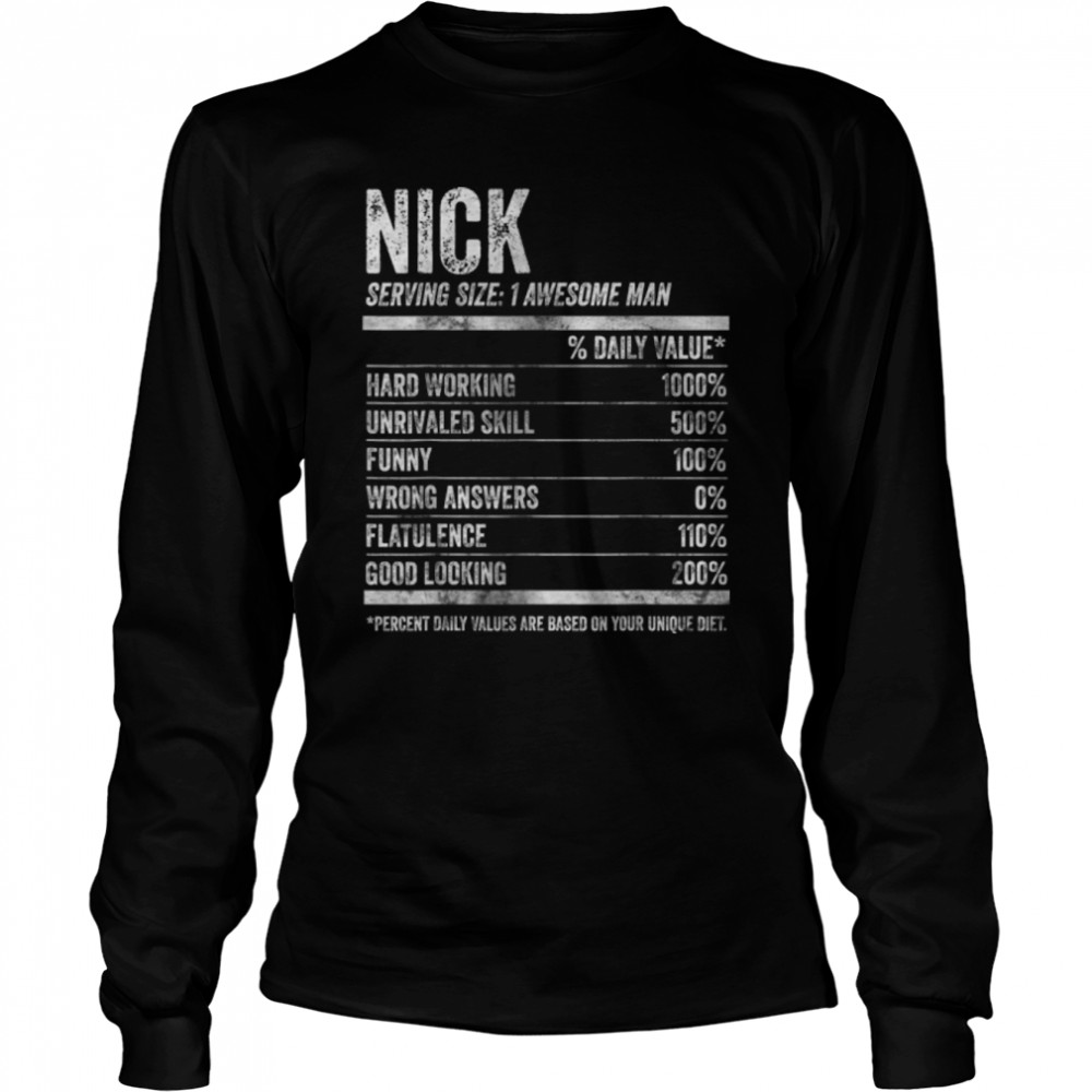 Mens Nick Nutrition Personalized Name Shirt Funny Name Facts T-Shirt  B09K2QJW7V - T Shirt Classic
