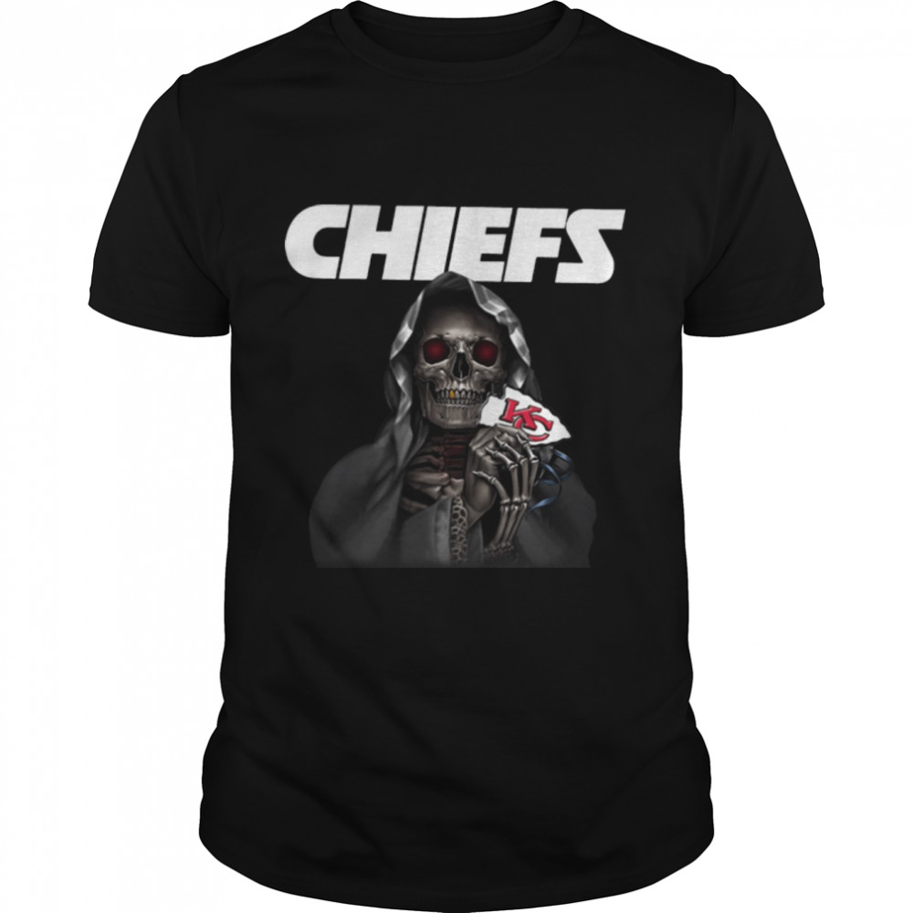 Skeleton Death Kansas City Chiefs Logo  Classic Men's T-shirt
