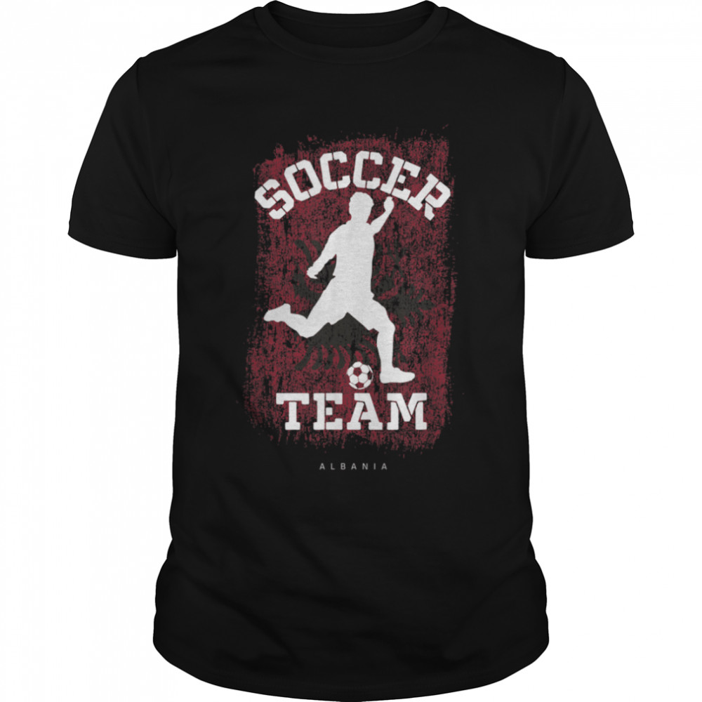 Soccer Albania Flag Football Team Soccer Player T-Shirt B09K119DKG