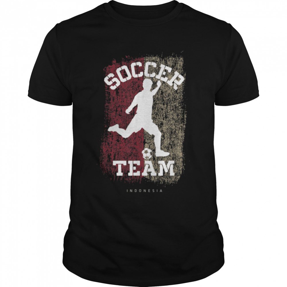 Soccer Indonesia Flag Football Team Soccer Player T- B09JPFS3TK Classic Men's T-shirt