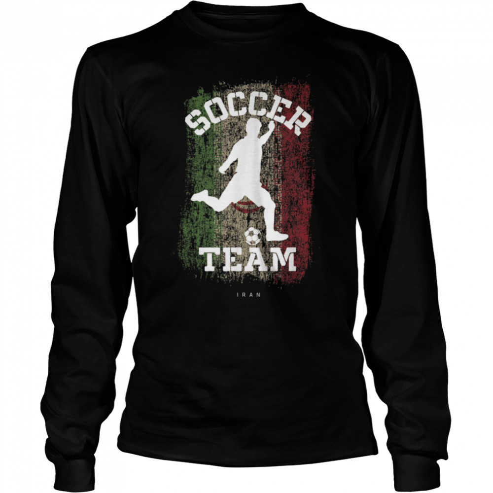 Soccer Iran Flag Football Team Soccer Player T- B09JPDKMXY Long Sleeved T-shirt