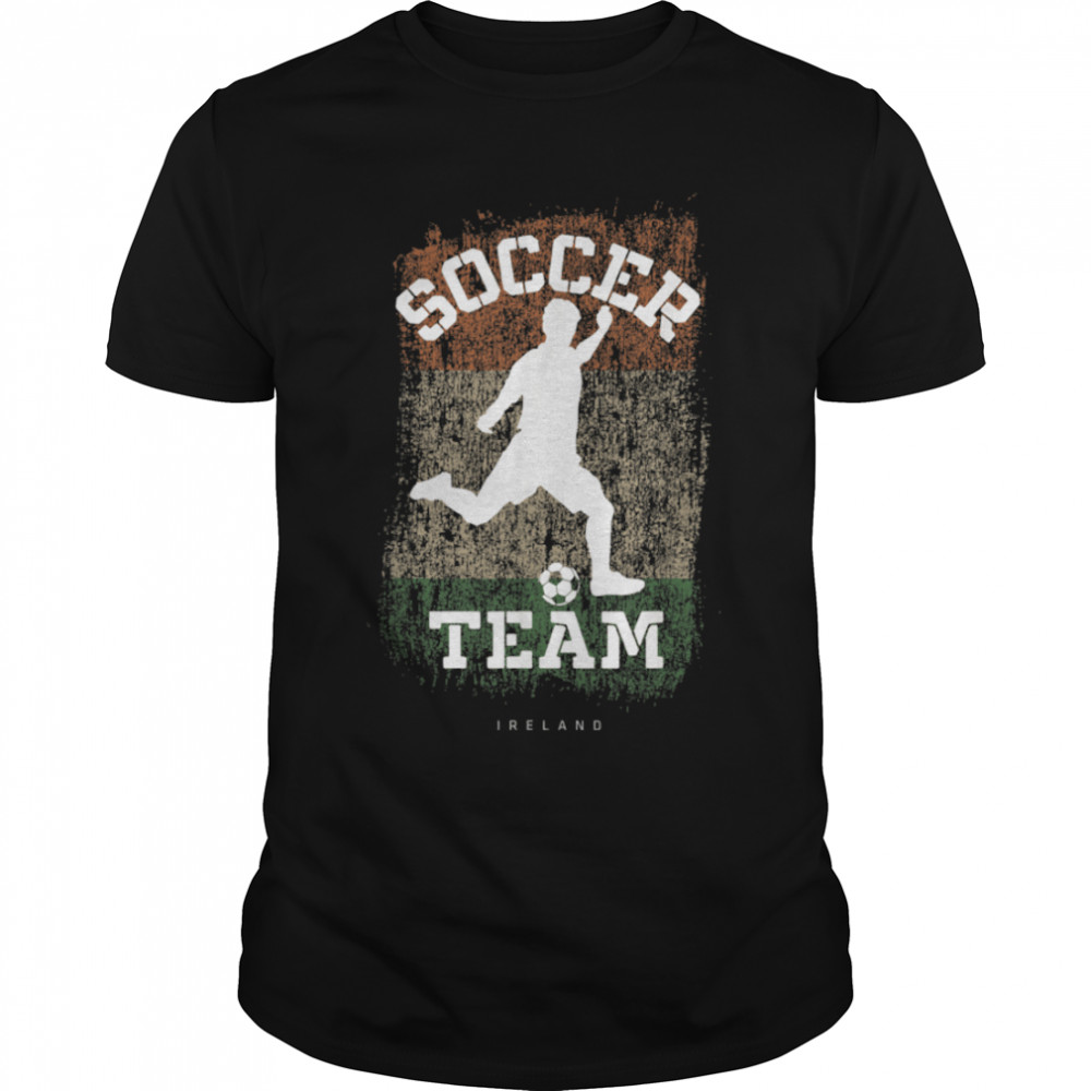 Soccer Ireland Flag Football Team Soccer Player T- B09JPG3FLS Classic Men's T-shirt