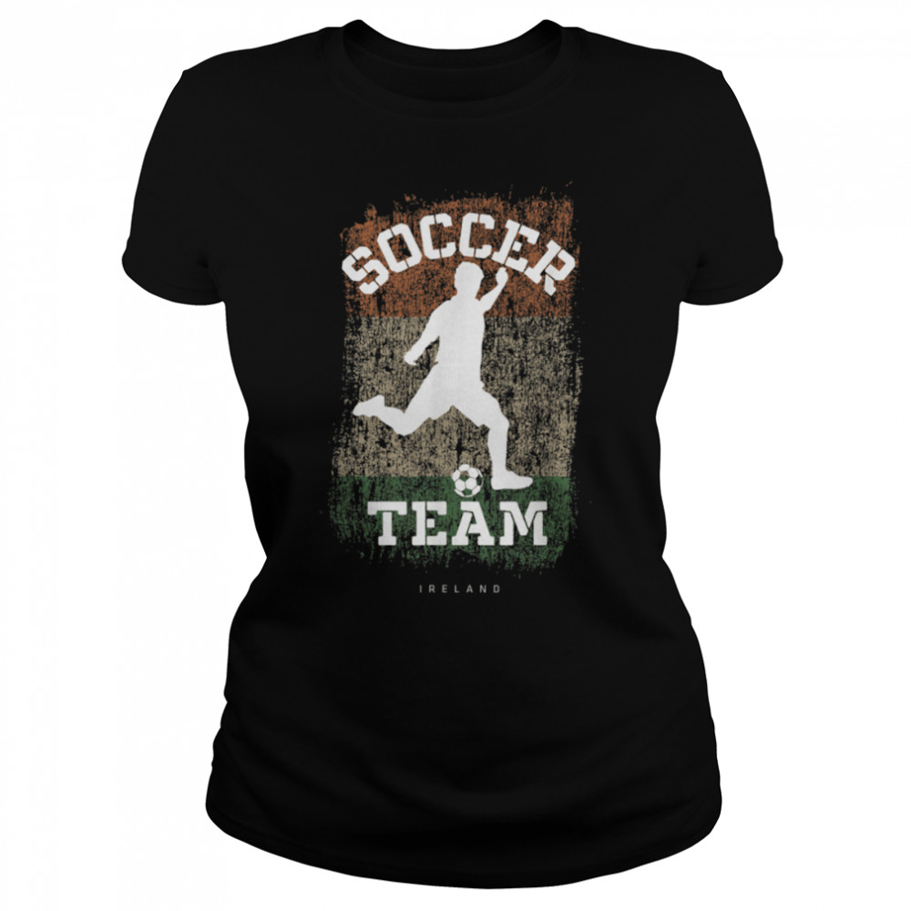 Soccer Ireland Flag Football Team Soccer Player T- B09JPG3FLS Classic Women's T-shirt