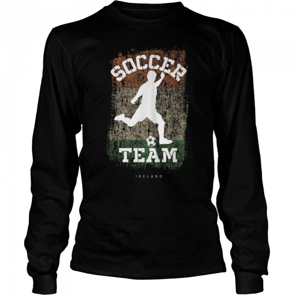 Soccer Ireland Flag Football Team Soccer Player T- B09JPG3FLS Long Sleeved T-shirt