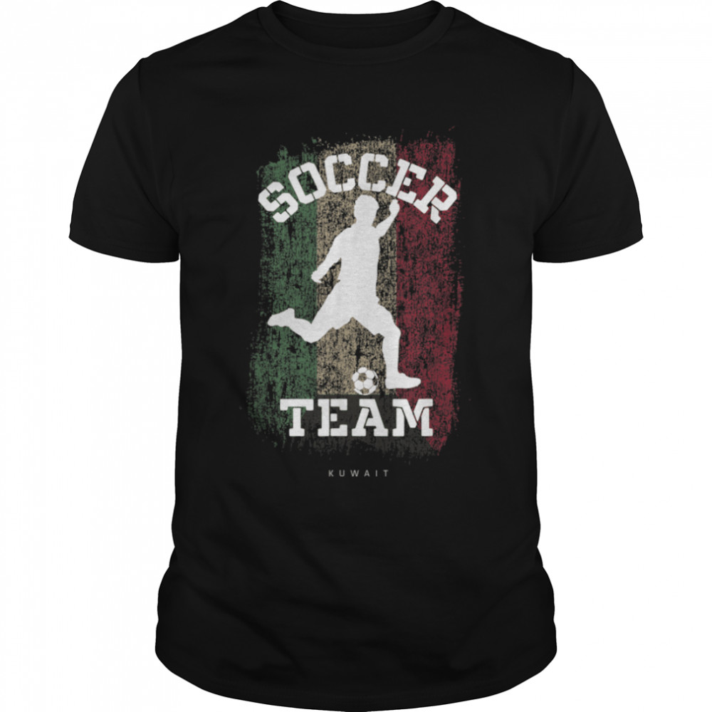 Soccer Kuwait Flag Football Team Soccer Player T- B09JPF87Z8 Classic Men's T-shirt