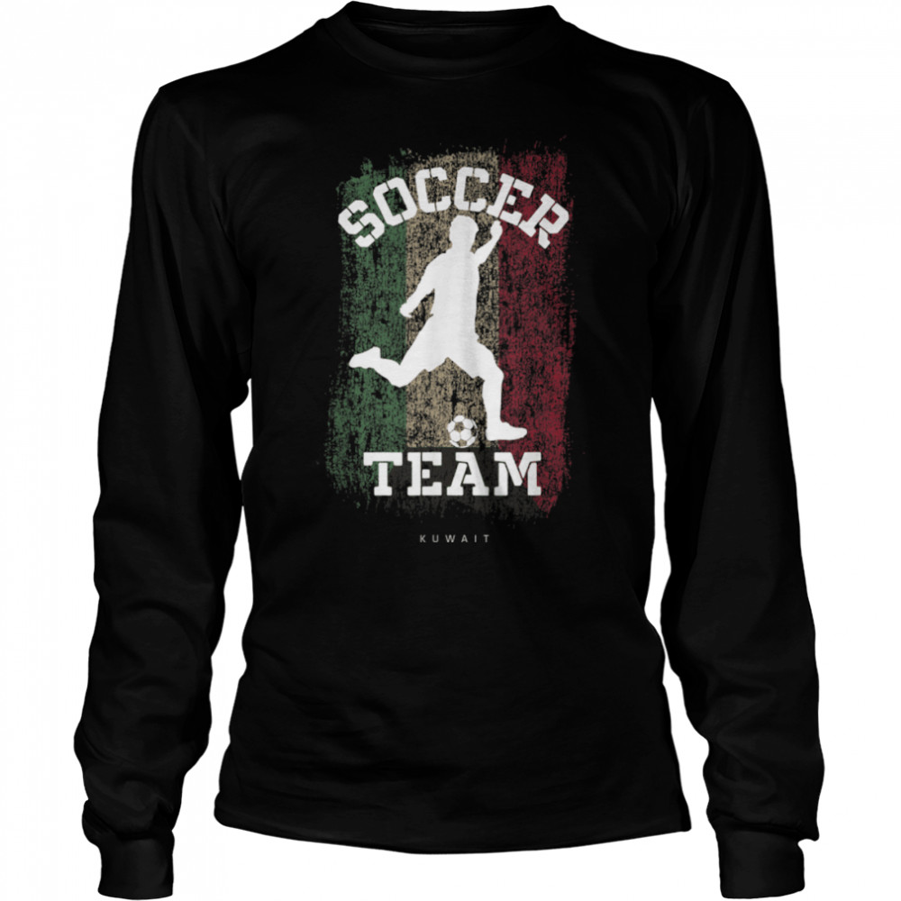 Soccer Kuwait Flag Football Team Soccer Player T- B09JPF87Z8 Long Sleeved T-shirt