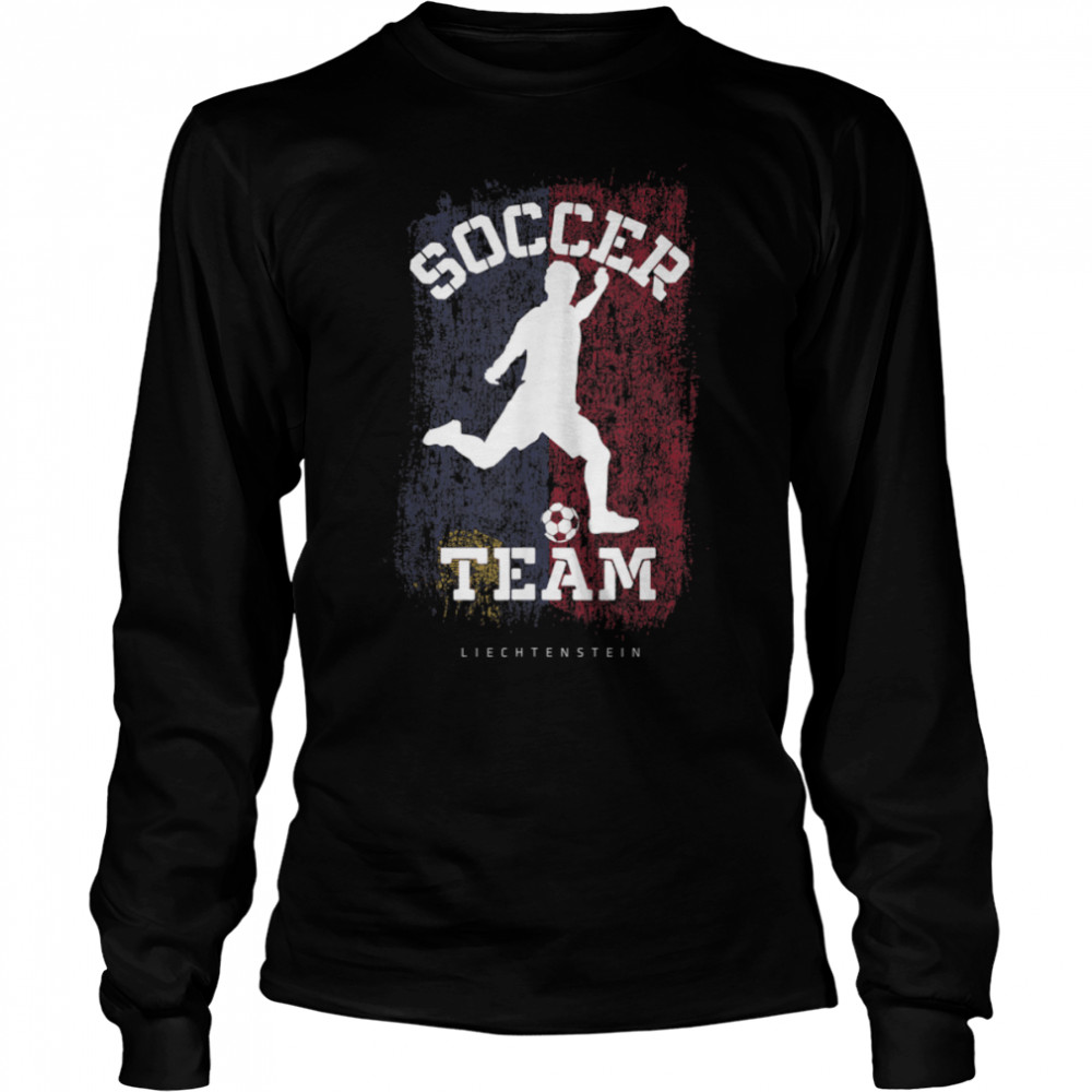 Soccer Liechtenstein Flag Football Team Soccer Player T- B09JPC8JHL Long Sleeved T-shirt