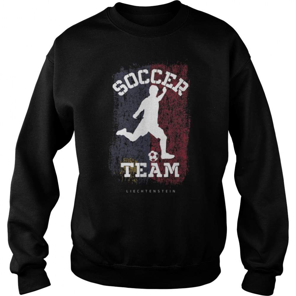 Soccer Liechtenstein Flag Football Team Soccer Player T- B09JPC8JHL Unisex Sweatshirt