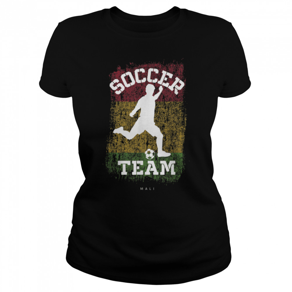 Soccer Mali Flag Football Team Soccer Player T- B09JPCXWN3 Classic Women's T-shirt