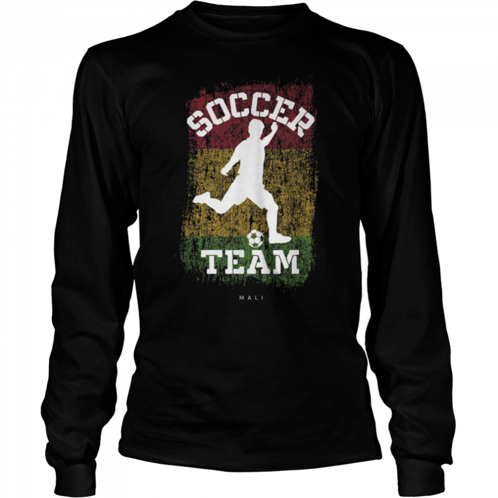 Soccer Mali Flag Football Team Soccer Player T- B09JPCXWN3 Long Sleeved T-shirt