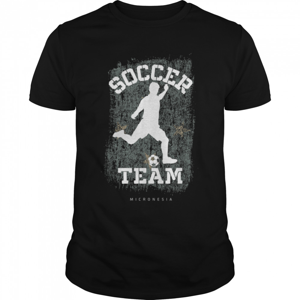 Soccer Micronesia Flag Football Team Soccer Player T- B09JPDPRN4 Classic Men's T-shirt