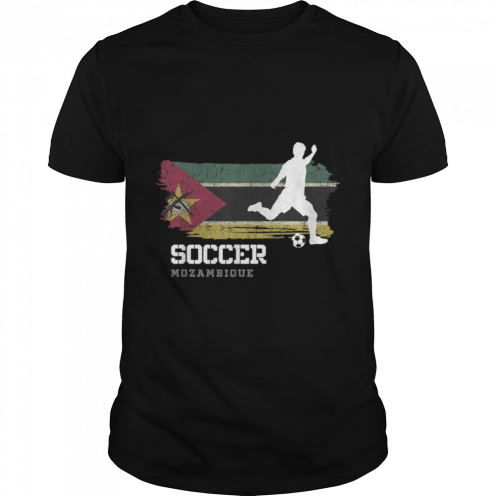 Soccer Mozambique Flag Football Team Soccer Player T- B09JPF7T5Q Classic Men's T-shirt