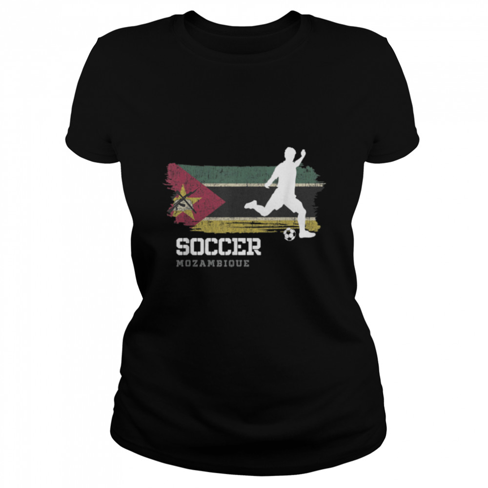 Soccer Mozambique Flag Football Team Soccer Player T- B09JPF7T5Q Classic Women's T-shirt